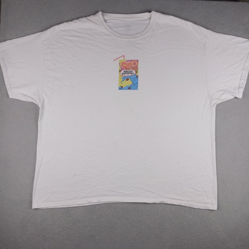 Odd Future T-Shirt Mens 3XL White Ragin Razzberry Juice Box Graphic Tee Short Sl